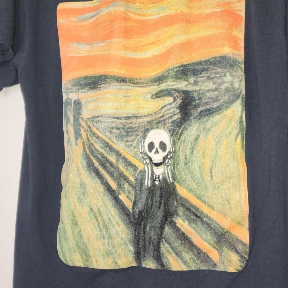 The Scream painting black tee - Picture 2 of 3